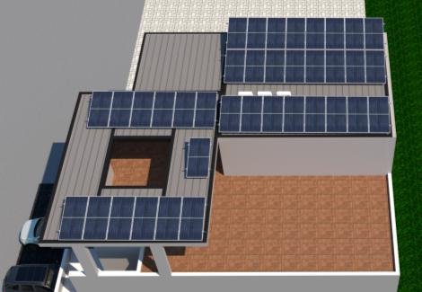 Casa con losa y varios arreglos, render