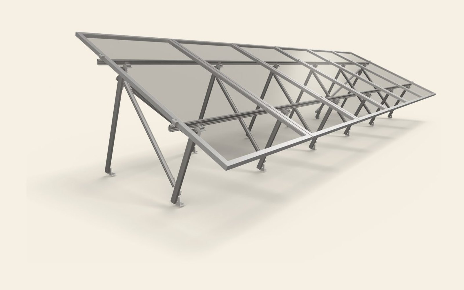 Estructura de aluminio Unirac para paneles solares con inclinación